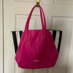 Juicy couture tote bag in hot pink, black and white
